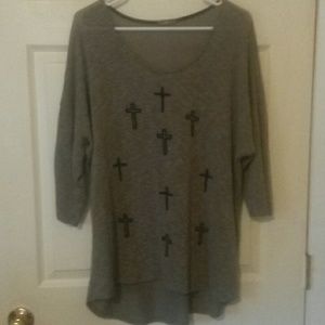 Sweater with Cross Design