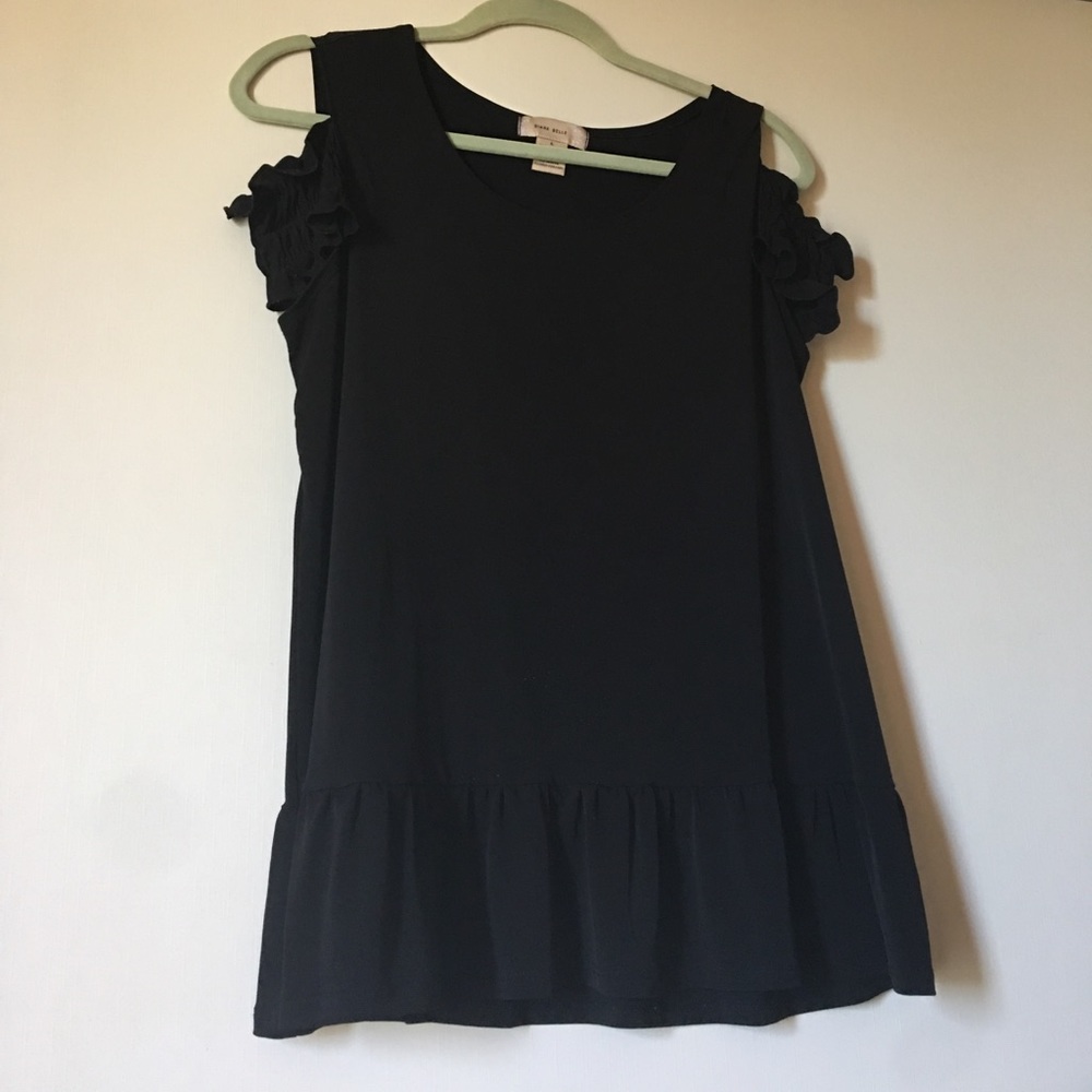 Black Top with shoulder cut out