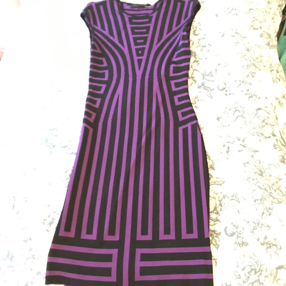 RVN Purple & Black Bodycon dress Size M