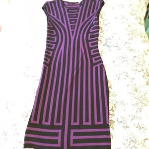 RVN Purple & Black Bodycon dress Size M