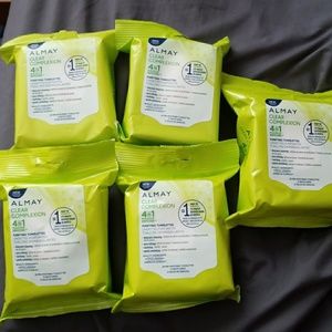 5 Almay towelette makeup removers