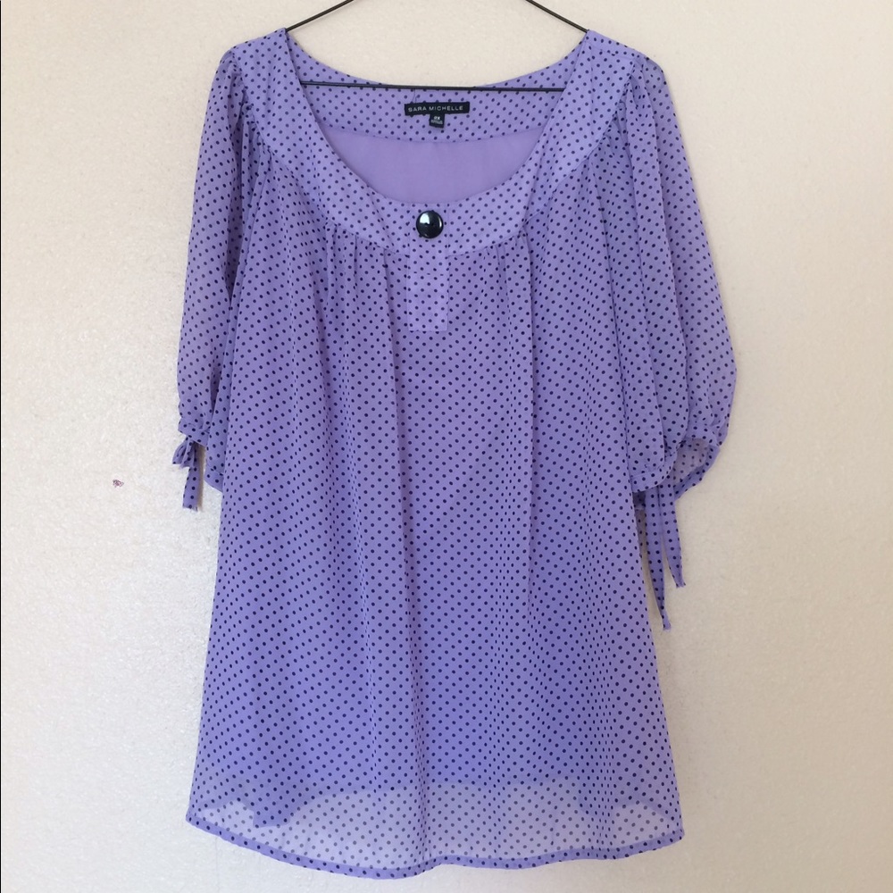 Flowy polka dot blouse