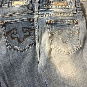 Two pair of Express Rerock Bootcut Jeans