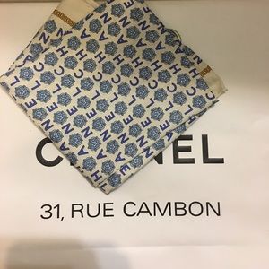 Vintage chanel silk pocket square