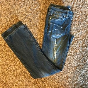 YMI boot cut distressed medium wash jeans