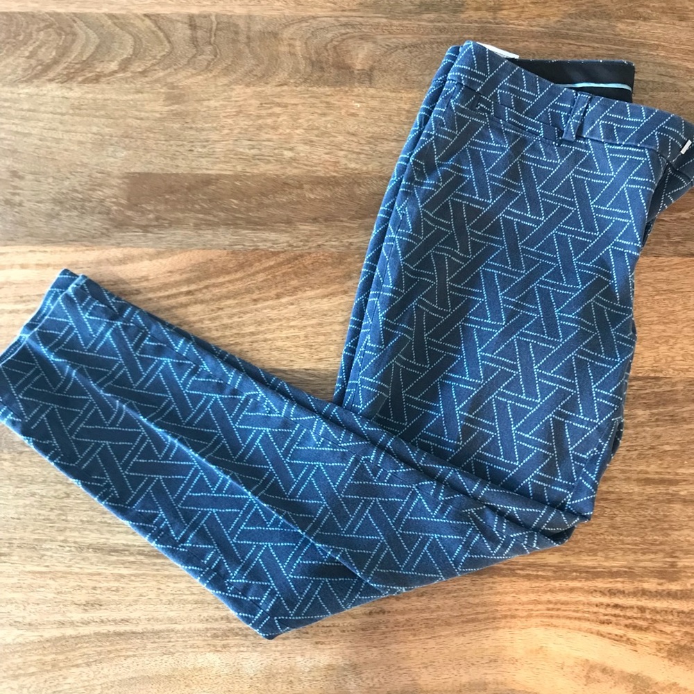 Banana Republic Sloan ankle Geo print pants