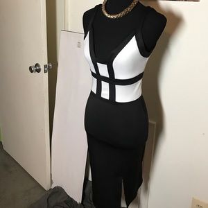 Black & White Midi Dress