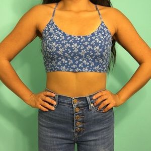 UO Blue Paterned Bralette