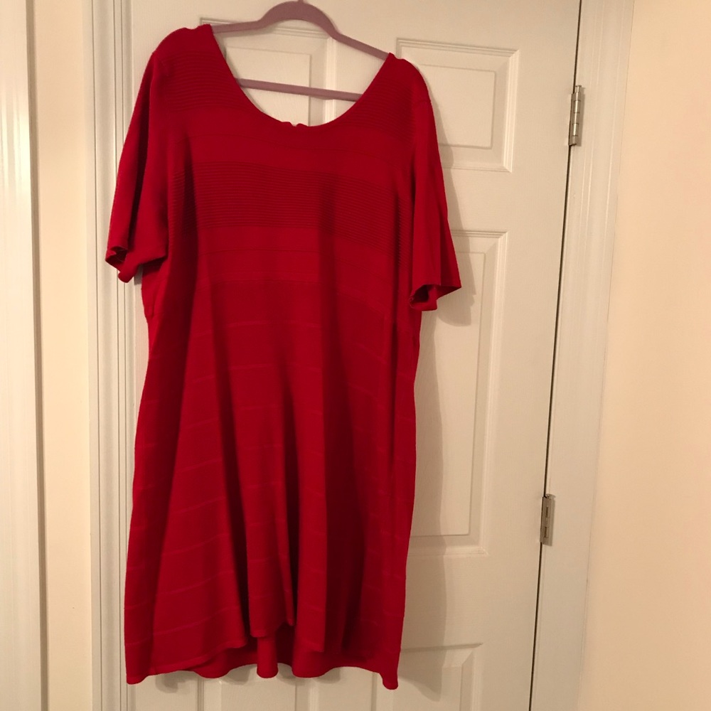 Lane Bryant, Red sweater dress, Sz 22/24