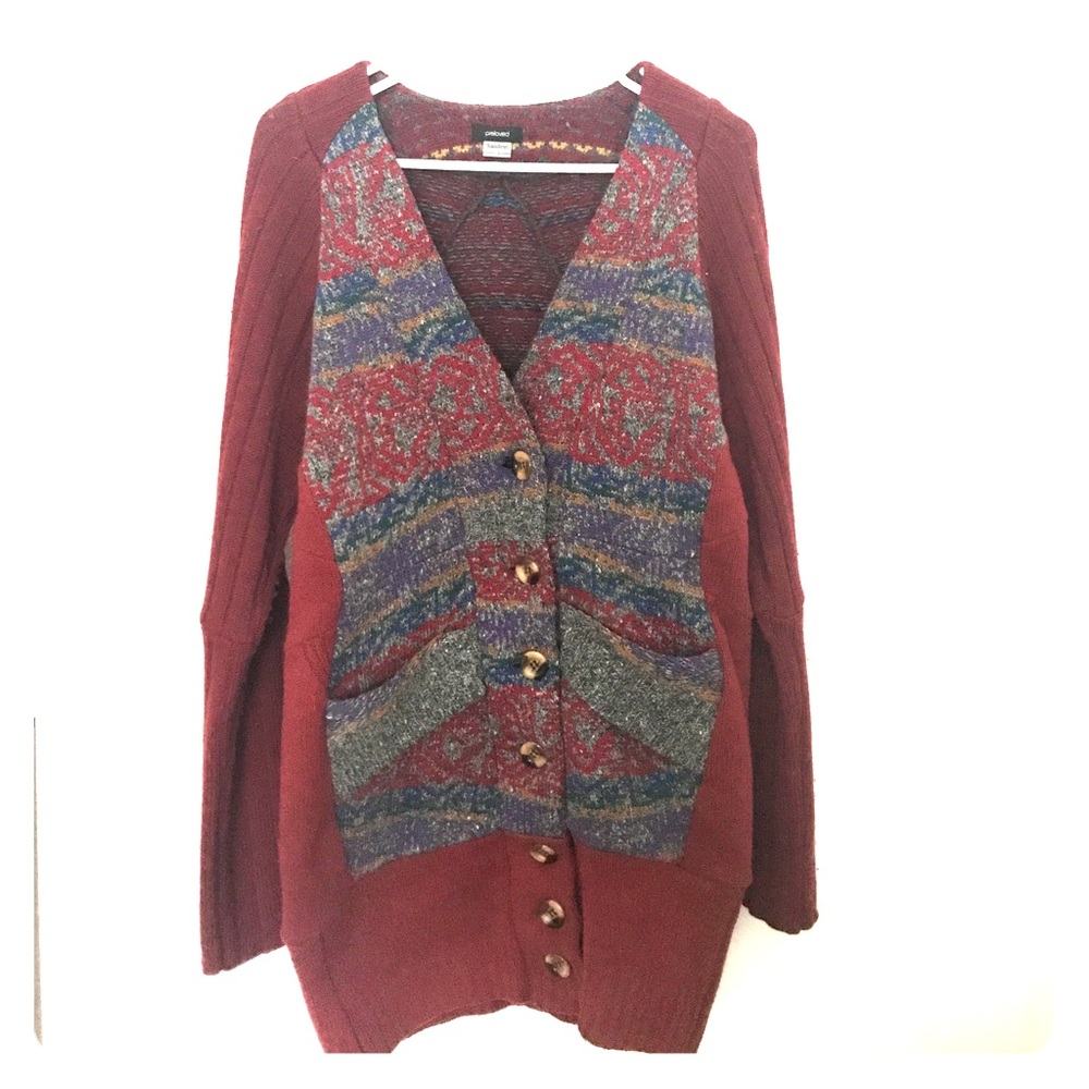 Anthropologie Preloved vintage upcycled sweater.