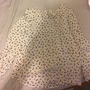 white and black girls blouse