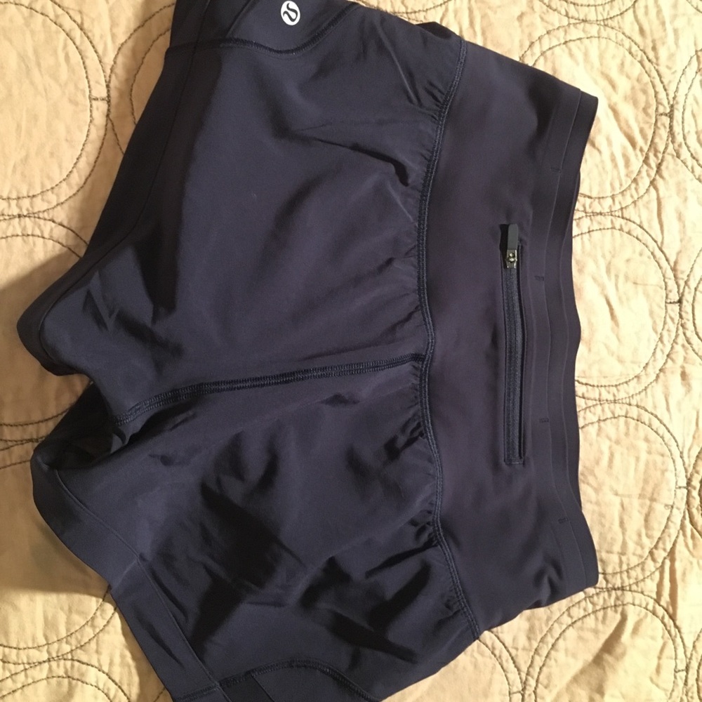 Lululemon high waisted shorts with mesh detail