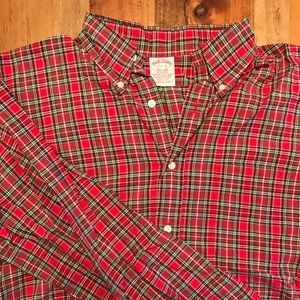 Men's M Brooks Brothers plaid dress shirt.