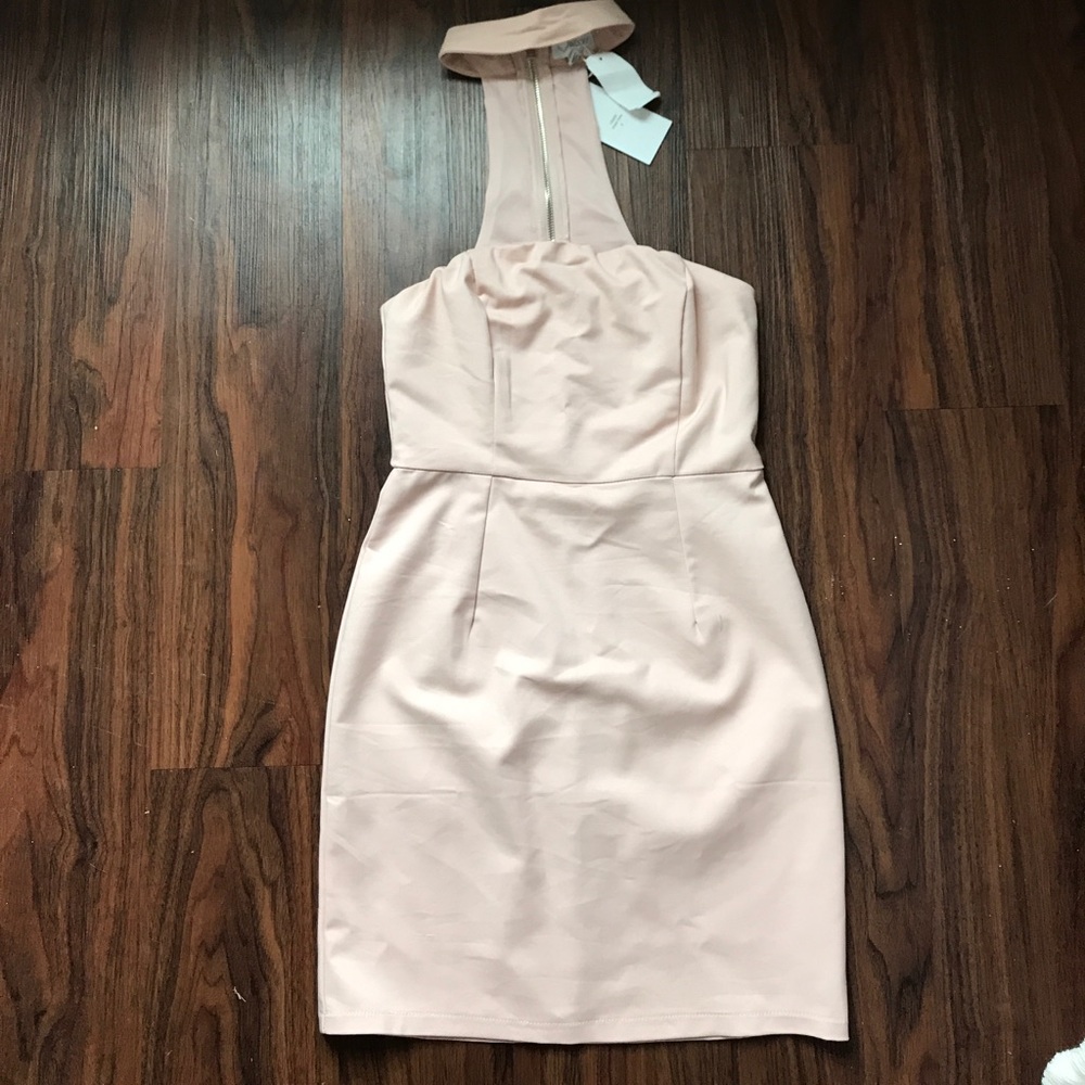 Lf light pink choker dress