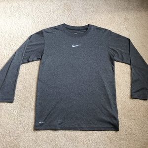 NIKE dark Gray Longsleeve Athletic (Boy's L)