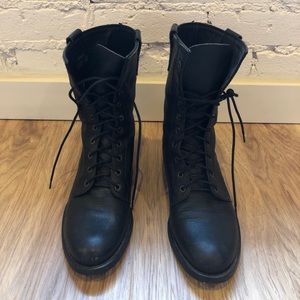 brand new Madewell Leather Lace Up Boots Size 8.5