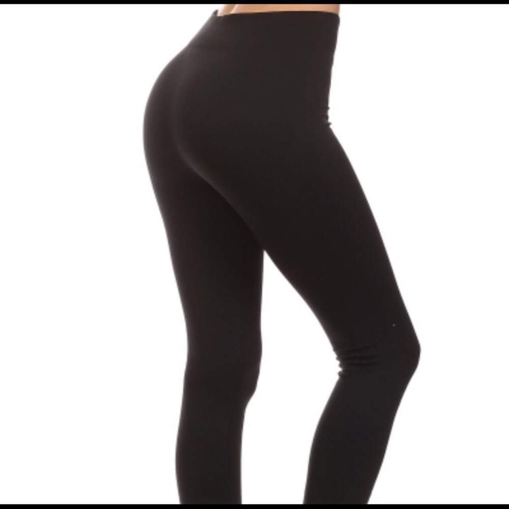 Black fleece lined leggings