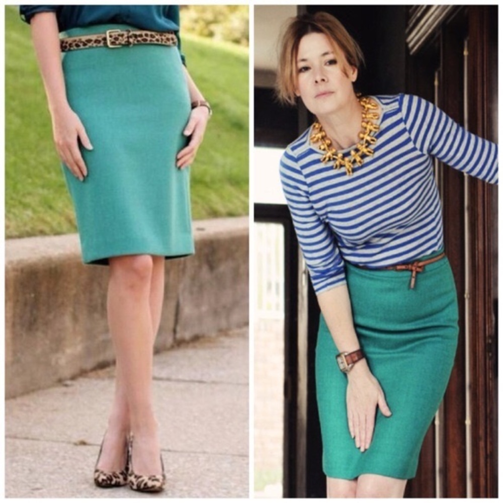 J. Crew // double serge wool no. 2 pencil skirt
