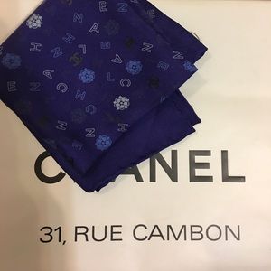Vintage chanel men’s silk pocket square