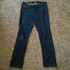 Loft modern straight dark wash jeans