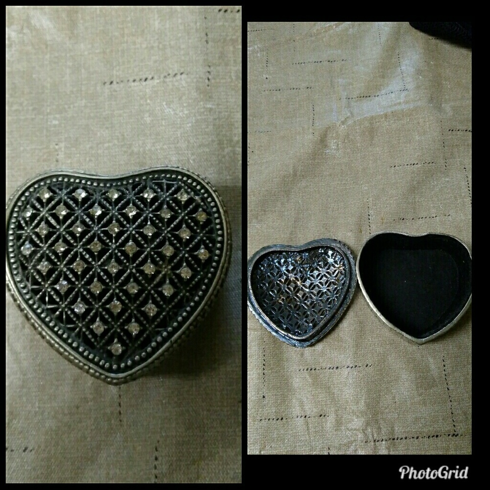 Vintage Heart shaped jewelry box