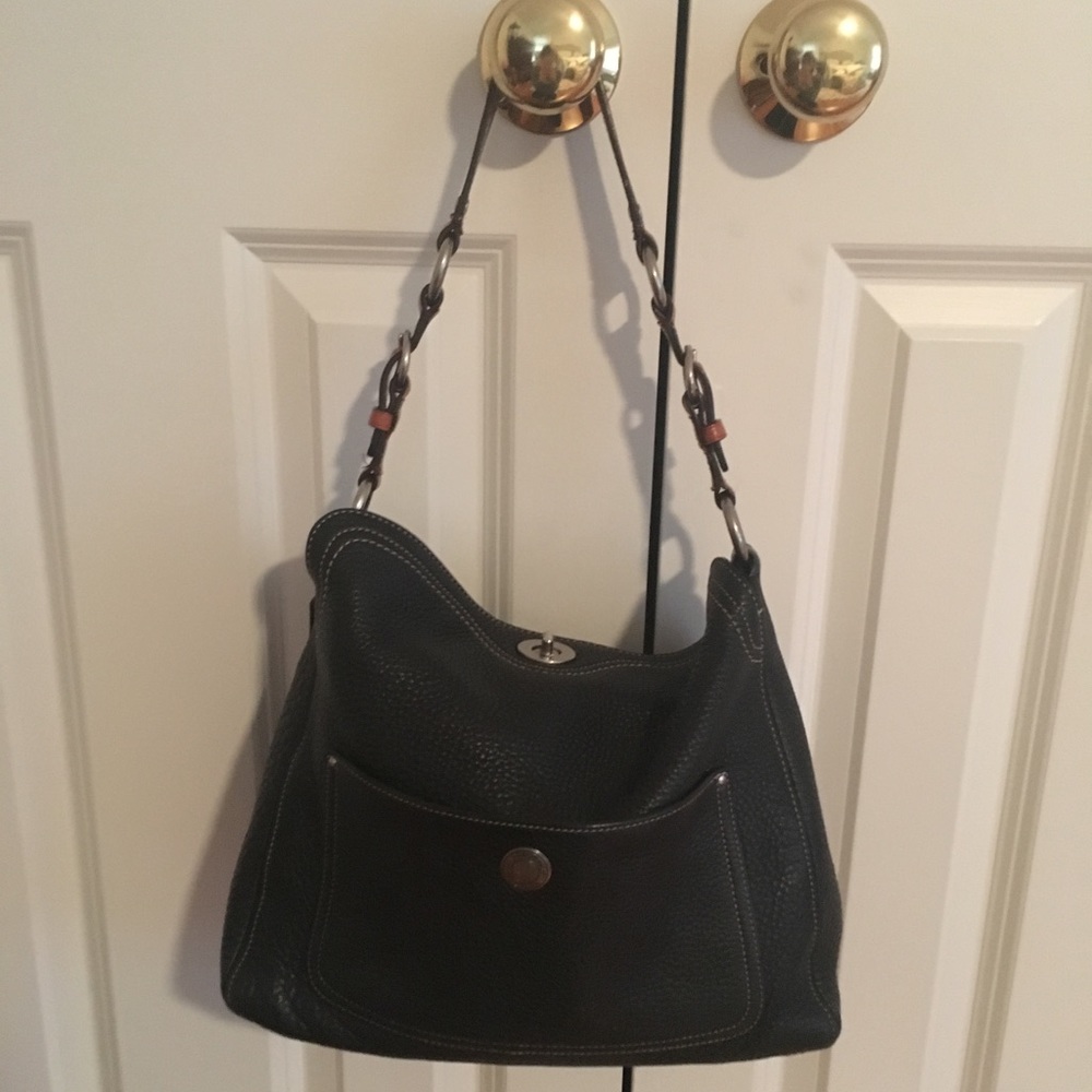 Coach pebbled leather hobo bag