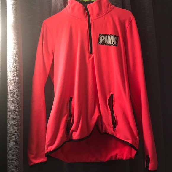PINK Victoria's Secret Tops - VS PINK NATION black & pink sweatshirt L