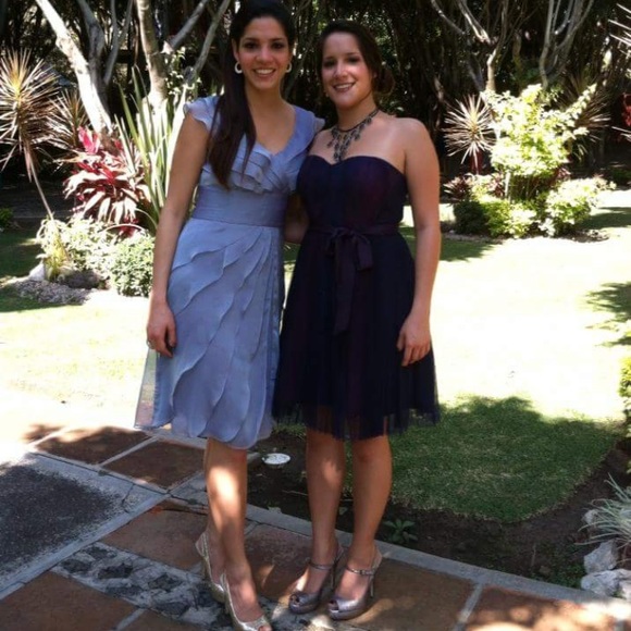 Purple Bridesmaid/Wedding Guest Short Dress - Picture 2 of 4