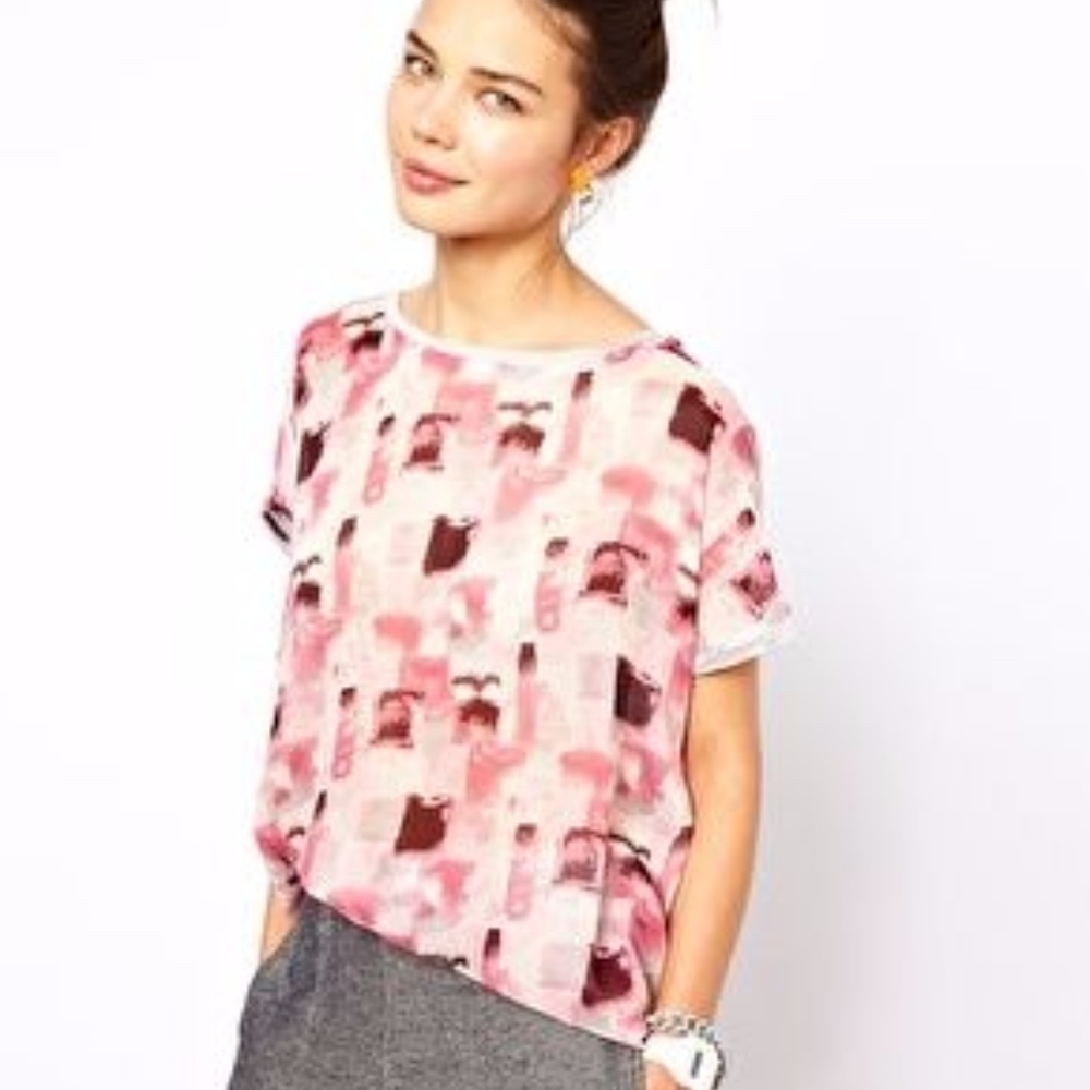 ASOS Pippa Lynn oversized asymmetric shirt