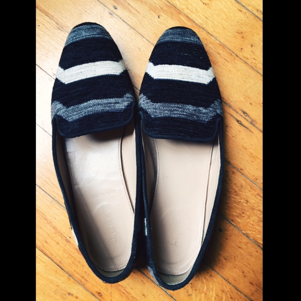 Knit striped loafers