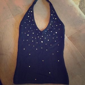 Bebe Crystal Halter Top