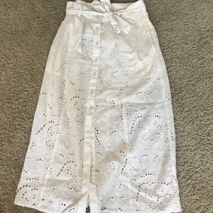 Bardot eyelet skirt. Part of set.