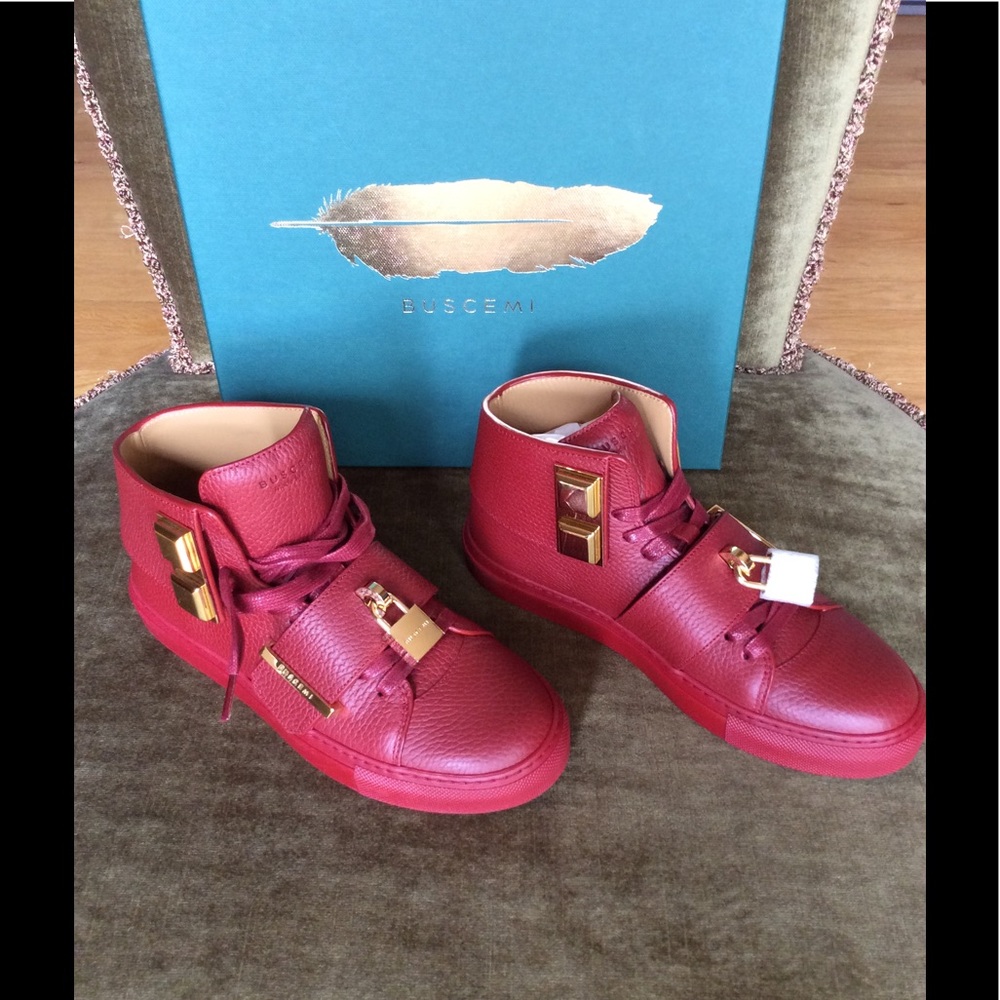 BUSCEMI women's 100 mm Strap high-top sneaker Sz 8
