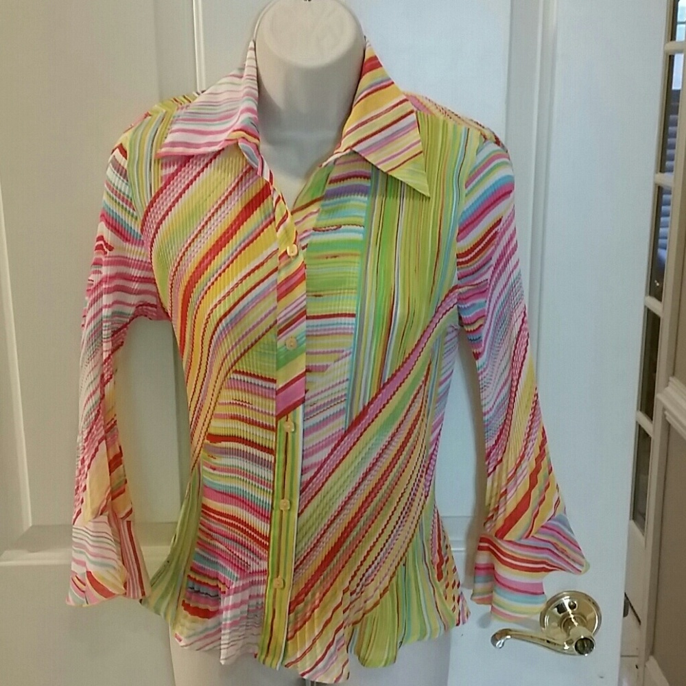 Essentials by Milano multi colored blouse
