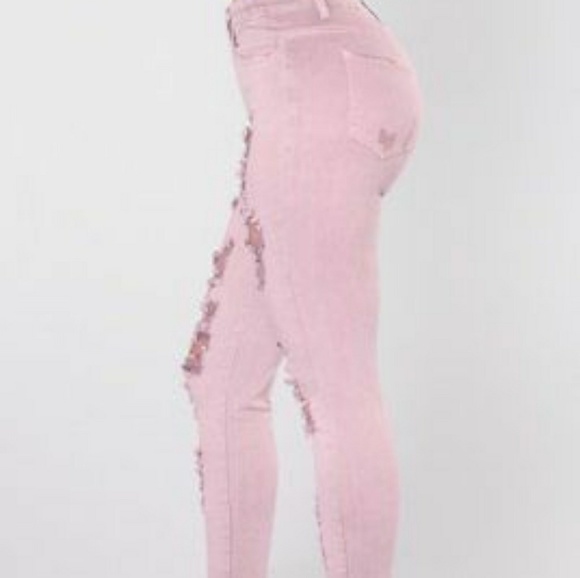 FASHION NOVA LAVENDER JEANS SIZE 11 - Picture 2 of 8