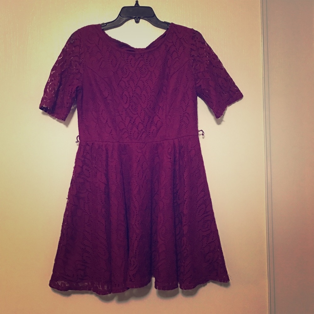 Crochet Lace Mini Dress