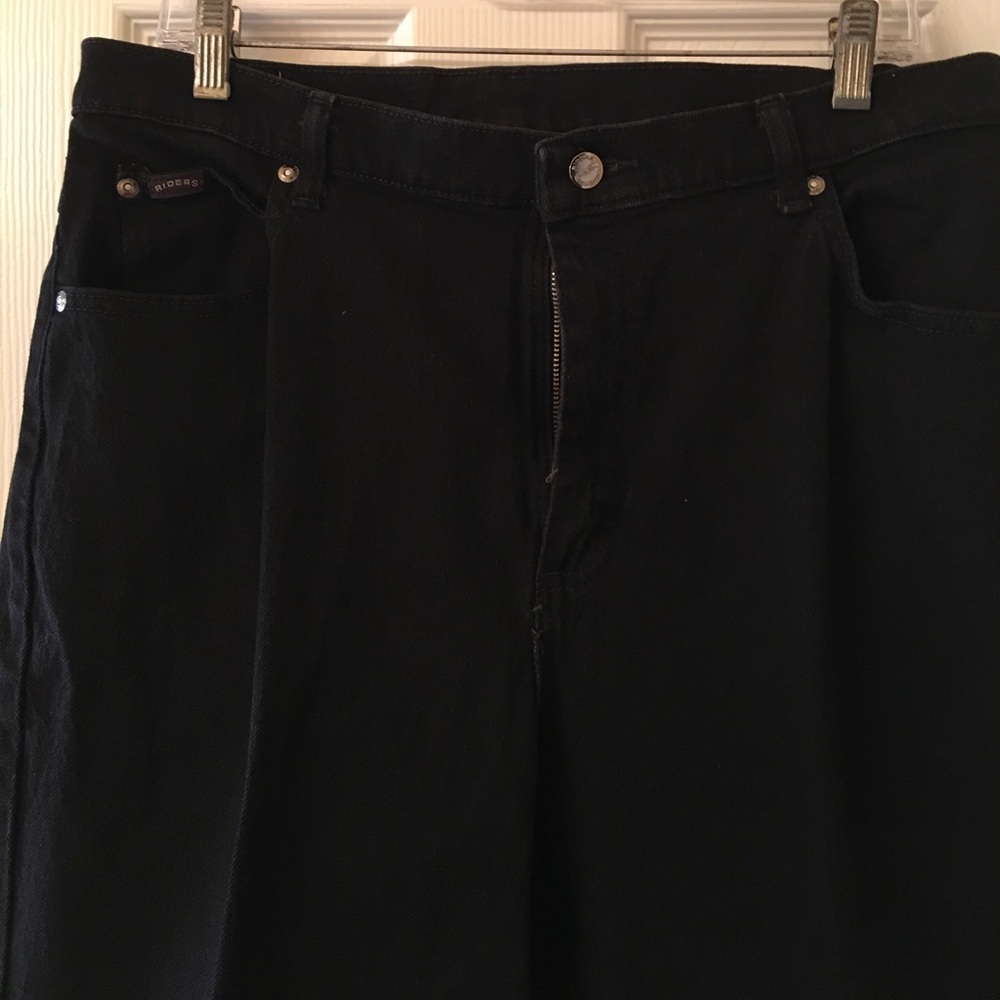 Riders by Lee black stretch jeans, straight leg,16
