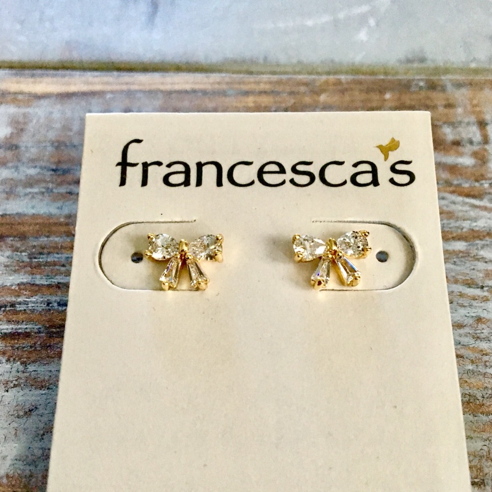 🆕 CZ Sparkly Bow Earrings