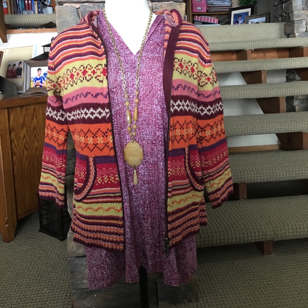 CABI Fair Isle sweater. Size Small