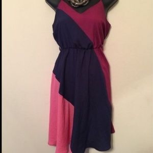 NWOT Monteau color block midi