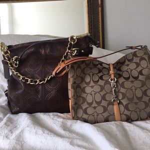 2 Brown Coach Purses