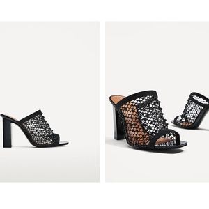 High Heel Mesh Sandals