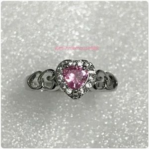 Sterling Silver Pink Heart Topaz Ring BNWOT