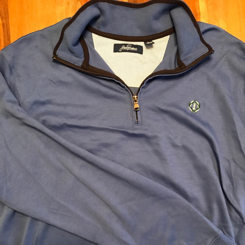 Men's L Jack Nicklaus blue Muirfield sweatshirt.