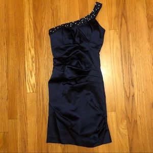 Betsy & Adam navy blue dress