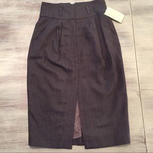 NWT French Connection Sz 4 Charcoal Skirt
