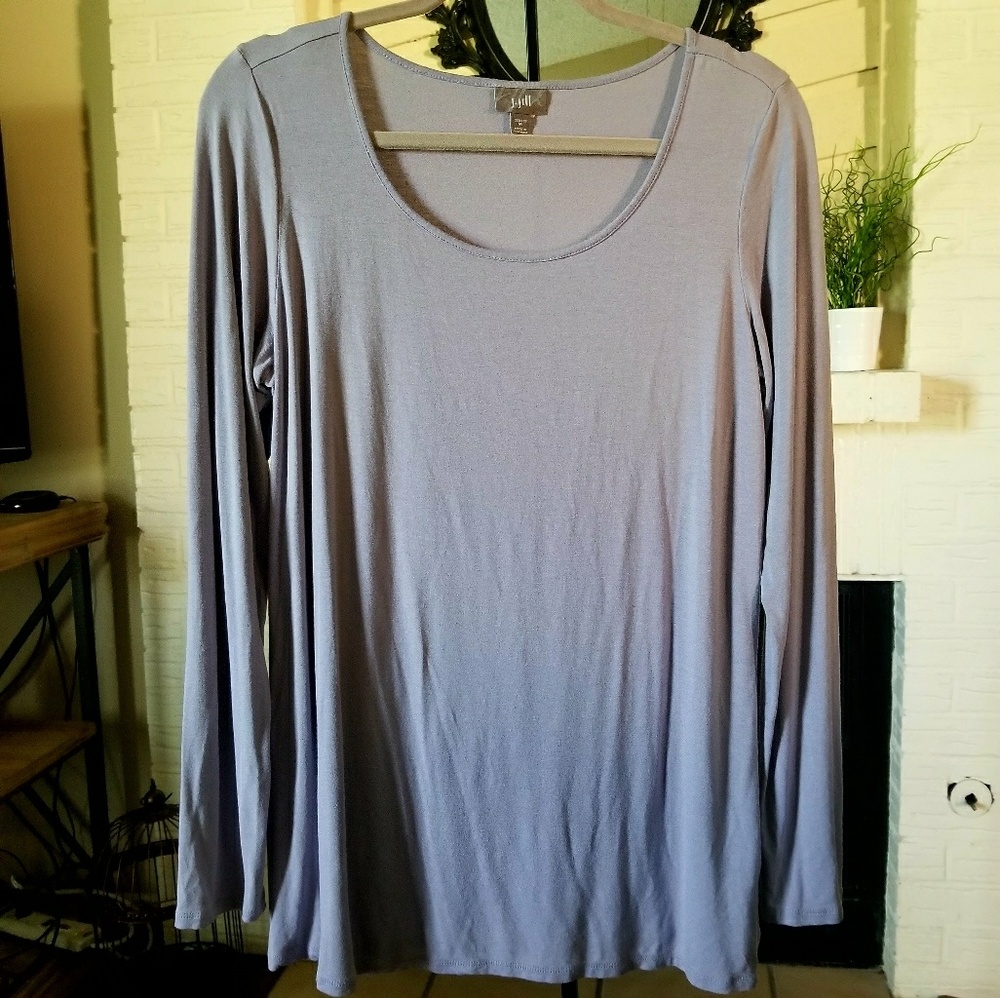 J.JILL LONG SLEEVE STRETCH TEE. SIZE MEDIUM