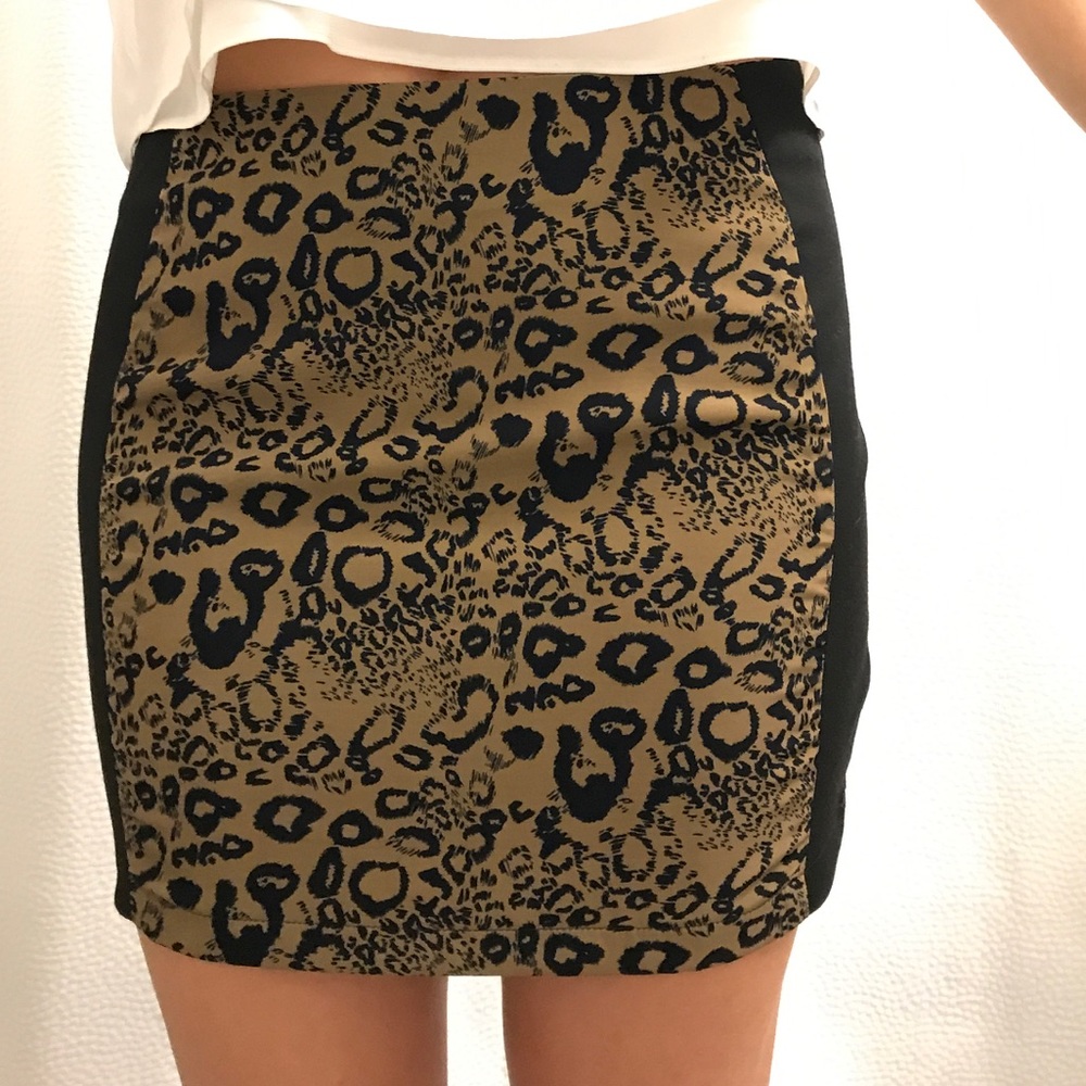 Nastygal leopard print mini skirt