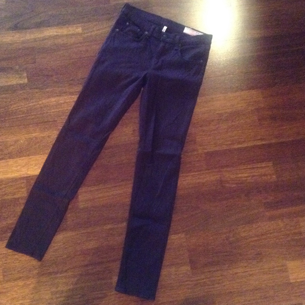Rag + Bone Dark Port Color Skinny Jeans