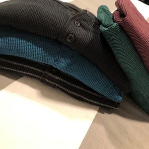 Set of 5 long sleeve thermal shirts